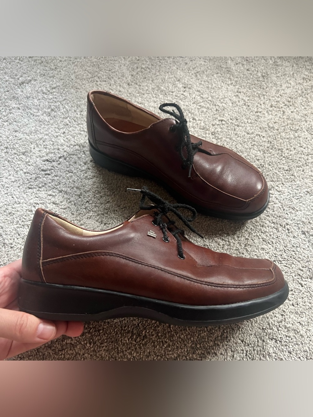 Finn Comfort Leather Shoes Womens UK 4.5 US 7 Lace Up Sneakers Oxford Loafers